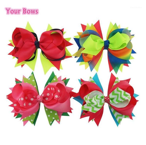 

hair accessories your bows 5.5 inches 3 layers ribbon girls clips headbands girl headwear cute hairpin kids accessories1, Slivery;white