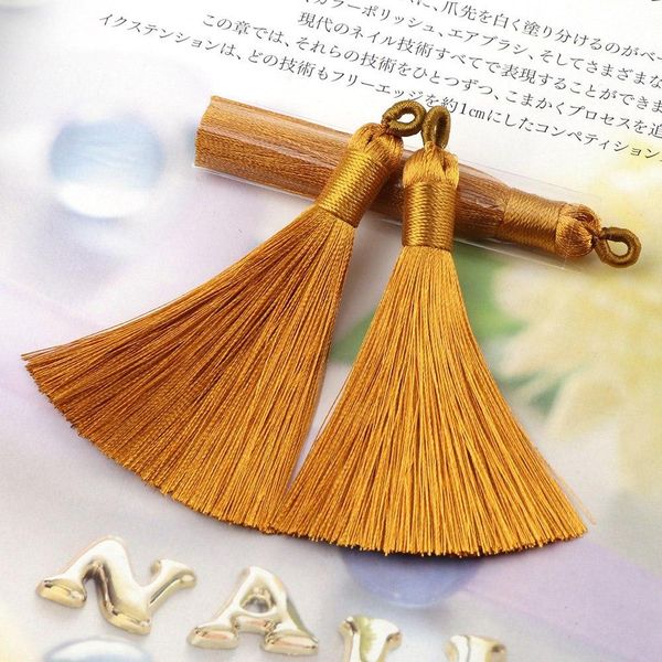 

8cm long colorful 5pcs satin silk tassel brush for earring charm pendant cottontassels diy jewelry making findings h bbydxc