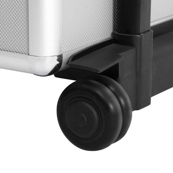 

cosmetic bags & cases [us-w]4-in-1 draw-bar style interchangeable aluminum rolling makeup case silver190813205