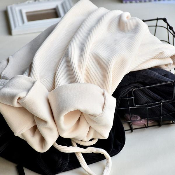 

chenille thickened mink casual daddy pants women's wear slim corduroy heavy casual pipe pants, Black;white