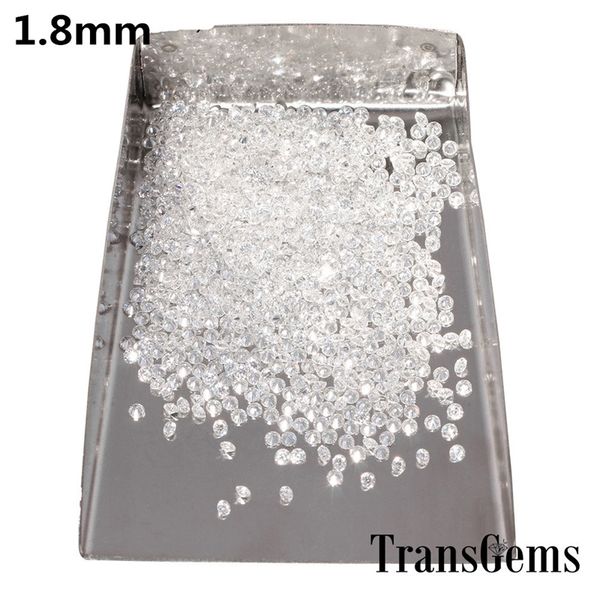 

transgems 1.8mm=0.025 ct total 1 ctw f color lab grown diamond loose beads about 40pcs y200620, Black