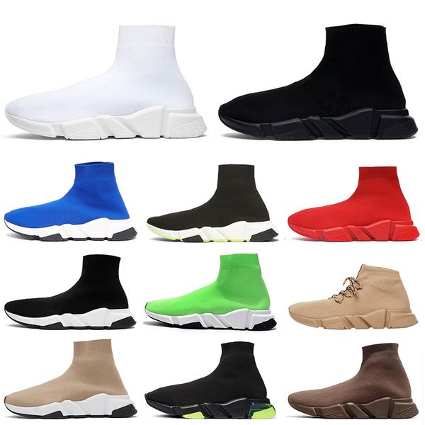 

высокое качество платформа носок дизайнерская обувь мужчины женщины роскошные скоростные кроссовки старинные триплер черный белый этуаль гра, Black