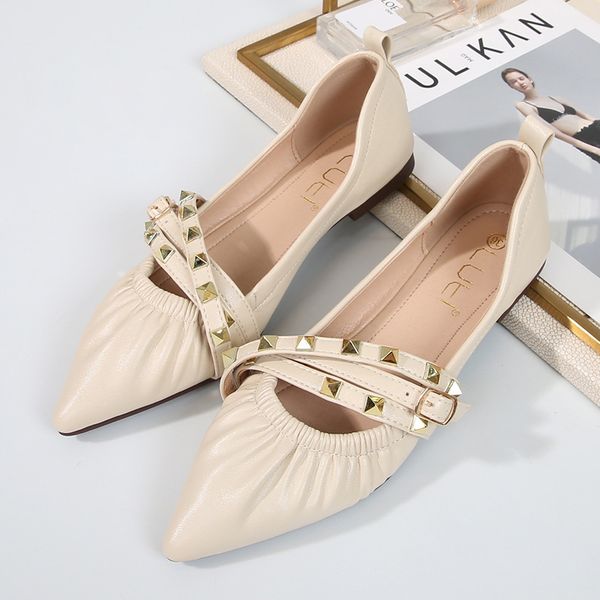 

2021 new large fat in width pointed out single woman's shoes comfortable soft bottom shallow mouth small size nhsr, Black