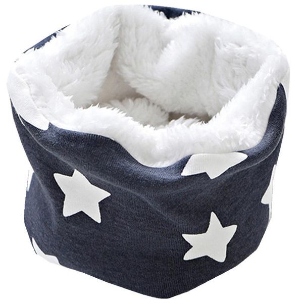

new autumn winter plus velvet children cotton scarf kids mufflers windproof warm girls plush scarf boys o ring collar 0-10 years, Blue;gray