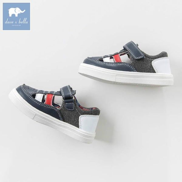

db6744 дэйв белла весна лето мальчик сандалии детская обувь, Black;red