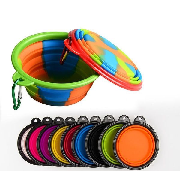 

camouflage dog bowl with hook sile folding bowls pet food feeders outdoor foldable dog p bbypvp yh_pack