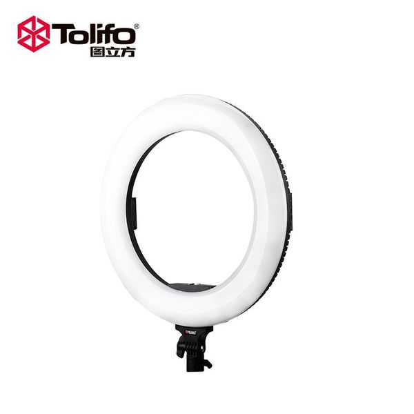 

tolifo r-60b 18'' selfie ring light dimmable bi-color 624 leds ultra bright 60w makeup camera phone pgraphy video lighting