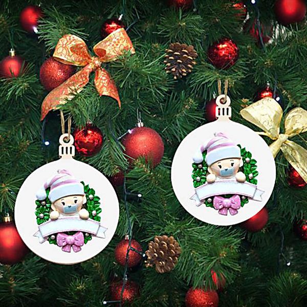 

2020 рождественские украшения вуд висячие украшения подарков продукта персонализированный семьи рождественской елки кулон бесплатная доставк