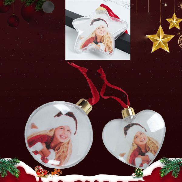 

diy round christmas p picture ball star heart shapedclear open plastic hanging ornament for christmas tree wedding party decorations