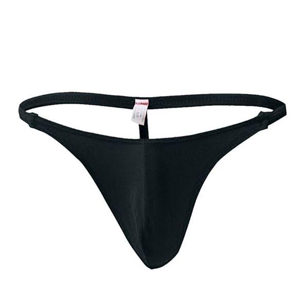 Perizoma da uomo Sexy slip a vita bassa da uomo perizoma rigonfiamento marsupio borsa per pene biancheria intima micro bikini elastico T-back mutandine sospensorio maschile