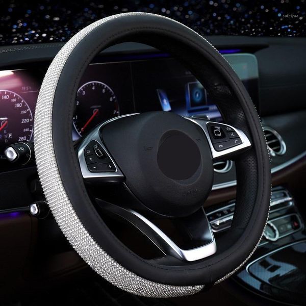 

car steering wheel covers crystal rhinestone auto steering wheel covers protectors for women girls car accessories1