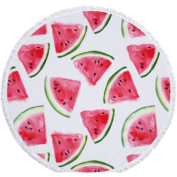 

фруктовый арбуз серии плавание банное полотенце на открытом воздухе спортивное пляжное полотенце 150см круглый микрофибр полотенце спорт йог