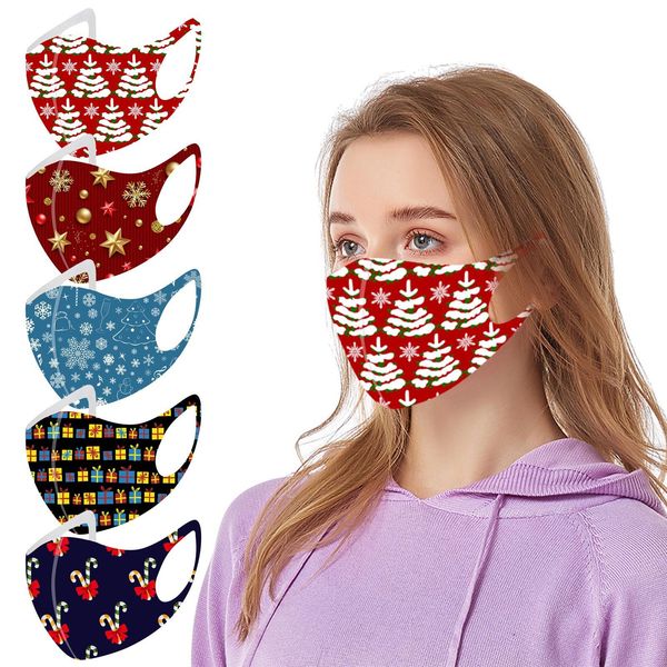 

5pcs christmas scarf flag cosplay fashion printed designer reusable washable bandana scarf adjustable festive cosplay wmtflg, Black