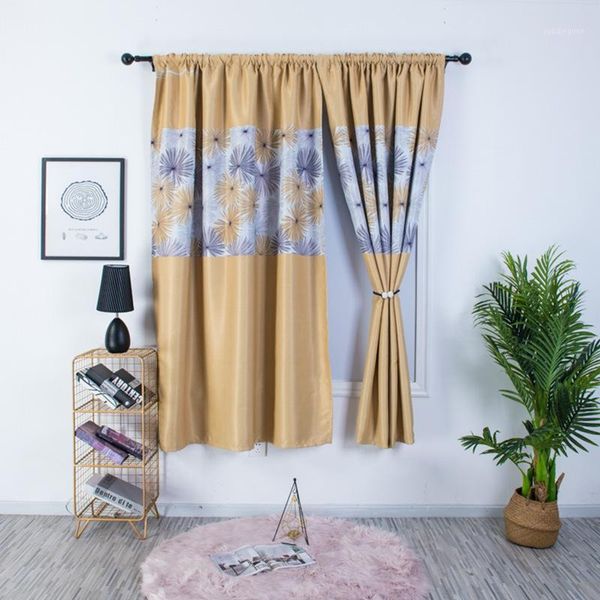 

chrysanthemum printing shade short shade curtain finished curtain kitchen balcony living room bedroom lc1