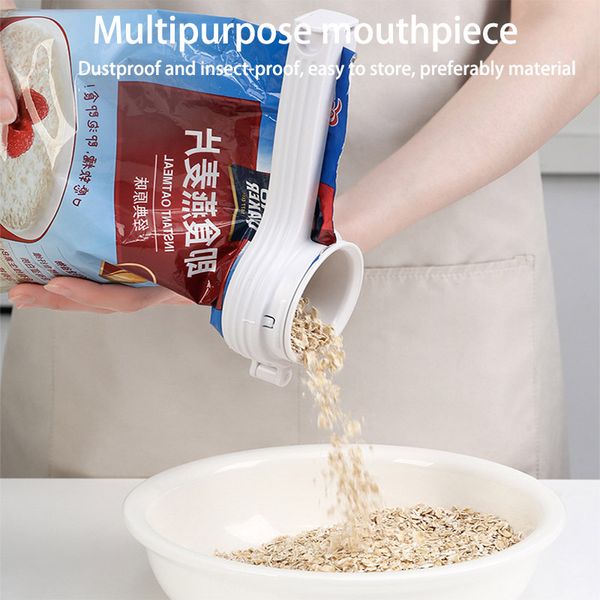

sealing clamps seal pour food storage bag clip snack keeping fresh sealer clamp plastic helper food saver travel kitchen tools dhl