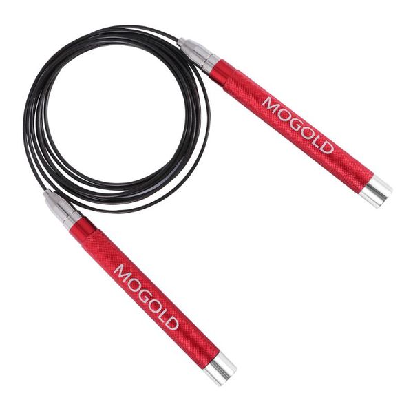 

jump ropes 1pc fitness self-locking handle skipping rope metal wire sports accessory for training contest exercise (red)