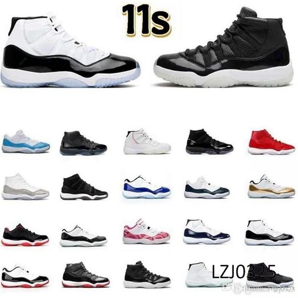 

the new 1s basketball shoes boots unc 11 11s bred platinum tint legend gamma blue concord low space jam 25th anniversary mens sneaker, Black