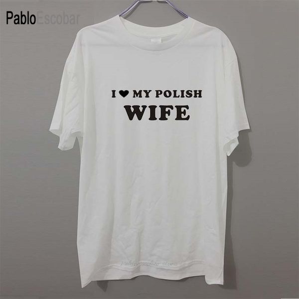 

дизайнеры балахона i love my wife польской польша смешного юмор printed мужских большой подарок футболка толстовка