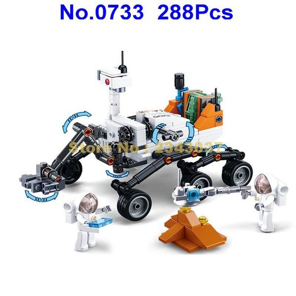 

0733 288pcs aviation city mars rover space probe vehicle building blocks toy 1008