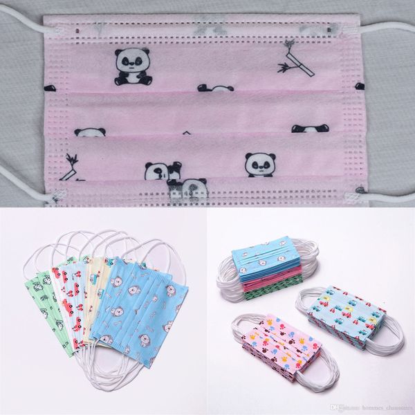 

girls respirator boys child kids non-woven cartoon disposable mouth mask anti pollution brseqx 3deo