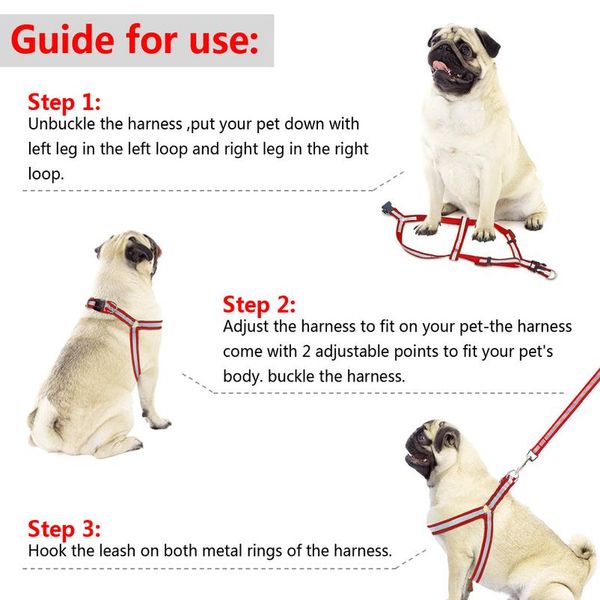 

7 цветов нейлон светоотражающие собаки отрегулируйте поводки ведущий набор для маленьких средних собак щенок чихуахуа йо wmtaaz