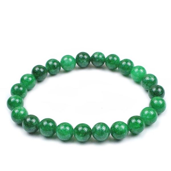 

natural semi precious stone round beads bracelet green color femme homme 6mm 8mm 10mm size lucky amulet prayer bracelet, Golden;silver