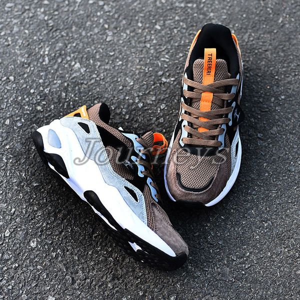 

treeperi fashion chunky reflective sneakers black brown men trainers running shoes us 8 eur 41.5 for men