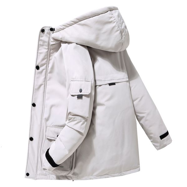 

2021 New Casual Male Coats Plus Large Size 5xl Clothes for Winter Jacket Men Warm Cotton Padded Parkas Solid Hooded Thicken Outwear Edx4, Black