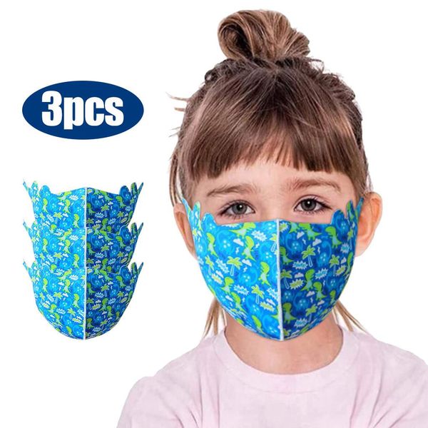 

3 шт. детская маска для лица моющийся динозавр печать kawaii рта маски для детей девочки газета повязка маска mascarillas para nios jllmvu