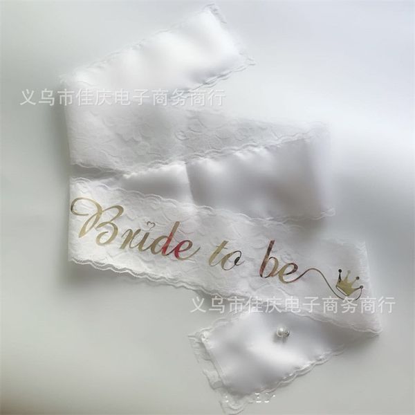 

lace sashes sequins bow pin shoulder straps double-deck single party etiquette belts selling with white rose gold colors 4jqa j1