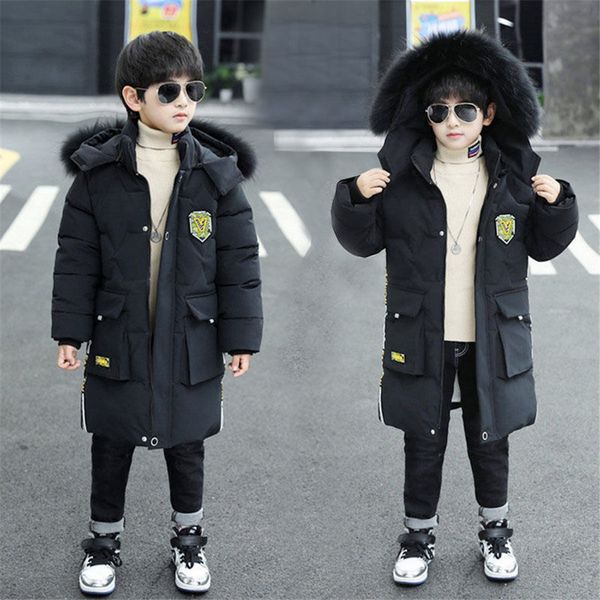 

children down jackets 2020 winter coats boys warm hooded outerwear parkas kids clothing for boy thicken jacket 10 12 13year, Blue;gray
