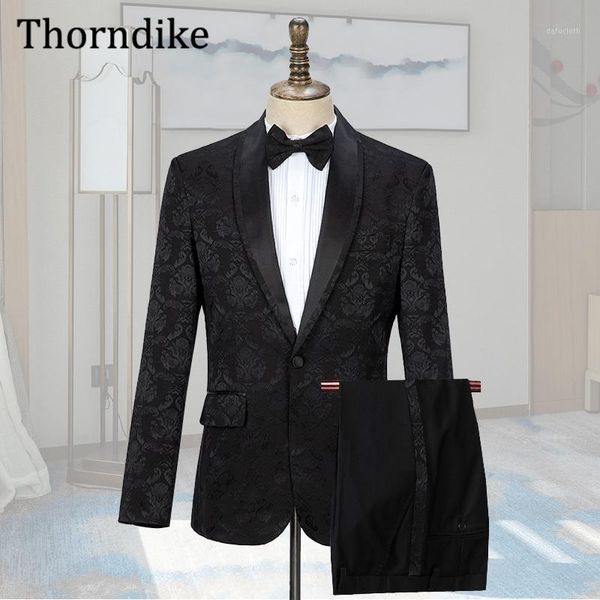 

thorndike tailored black jaquard formal suits,shawl lapel single breasted wedding dress suit for men,1, White;black