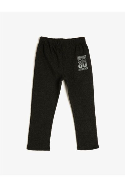 

running pants koton male child gray printed sweatpants, Black;blue