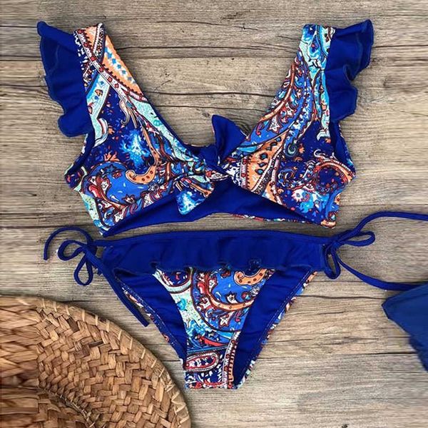 

2020 new print bandeau bikini set women swimwear push up swimsuit female bathing suit striped brazilian bikini swim suit, Black