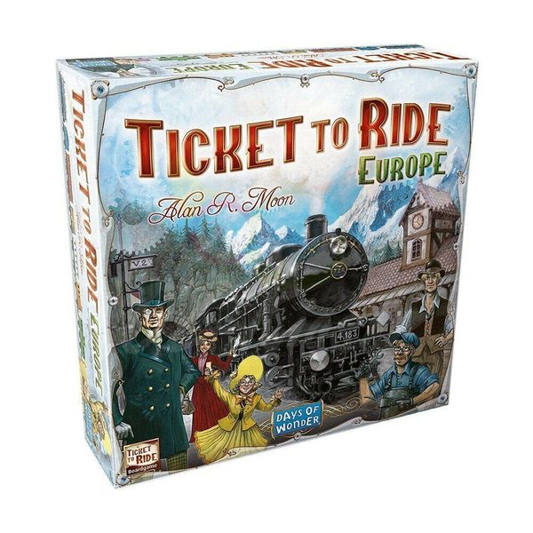 

ticket to ride europe edition party board game cross-country train adventure