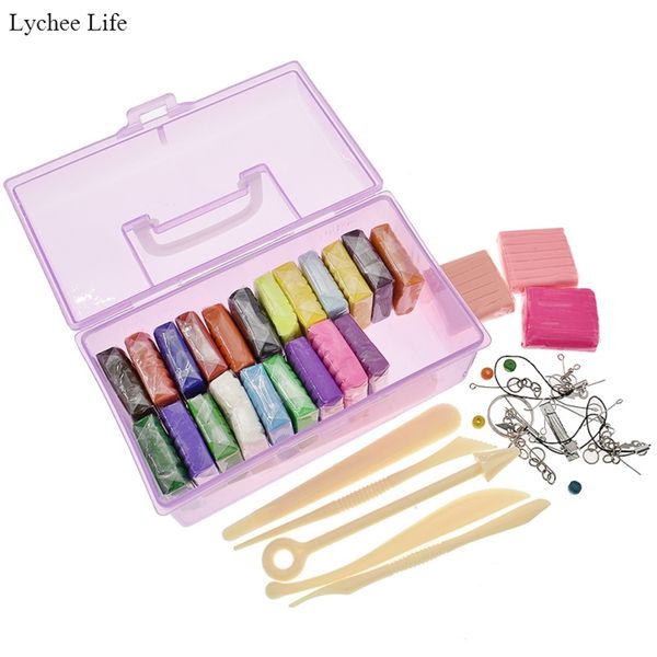 Lychee Life Colorful DIY Handmade Clay Sculpture Tools Pinze per bambini Ceramica Ceramica Accessori 201226