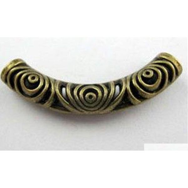 

mic 15pcs/lots zinc alloy antiqued bronze hollow curved tube spacer beads charms 14x52.5mm diy accessories h4vva, Bronze;silver