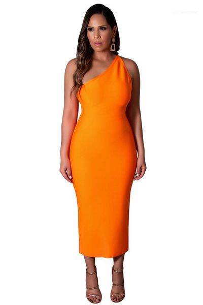 

dress one shoulder sleeveless bodycon dresses casual natural color ankle length dress womens clothing summer new womens, Black;gray