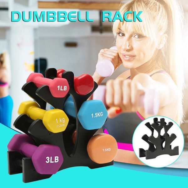 

dumbbells dumbbell rack stand 3 tier hand weights sets holds pounds power fitness equipment 301