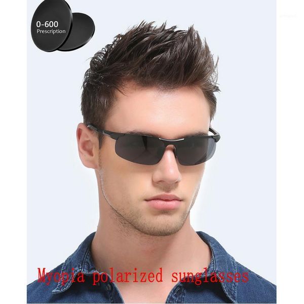

sunglasses custom made myopia minus prescription polarized lens optics aluminum magnesium sun glasses black fml1, White;black