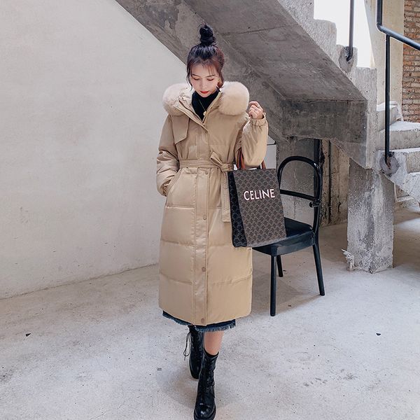 

xia shiwen's same cotton padded jacket women's middle long 2020 winter new korean loose and thickened cotton padded jacket, Black