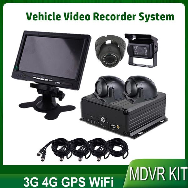 

car black box bus truck mdvr camera kit with cables monitor ahd 1080p mobile video recorder 3g 4g gps wifi dvr car dvr