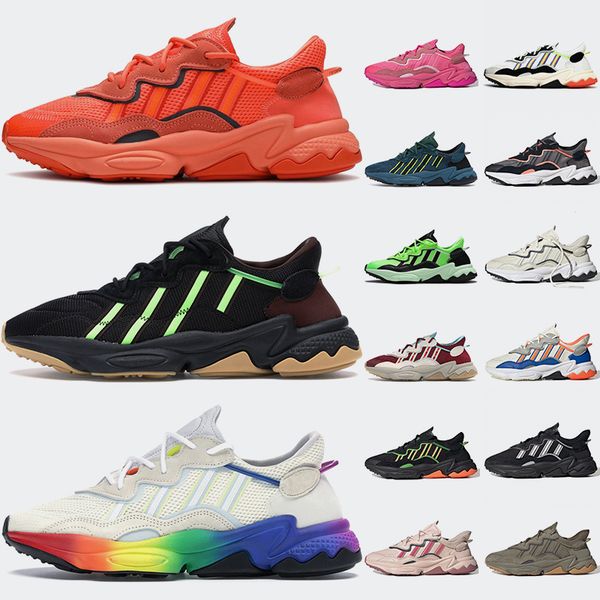 

luxury fur leather women mens ozweego running shoes nmd orange pride neon green halloween tones pusha t sports trainers sneakers