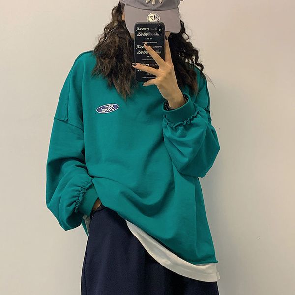 

2021 new privathinker men's casual oversize sweatshirts korean streetwear fashion hoodies woman hip hop pullovers man clothing fhr2, Black