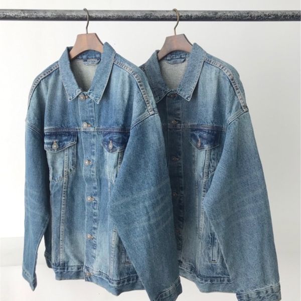 

bajia autumn and winter 2020 street fashion couple denim jacket with denim embroidery, Black;green