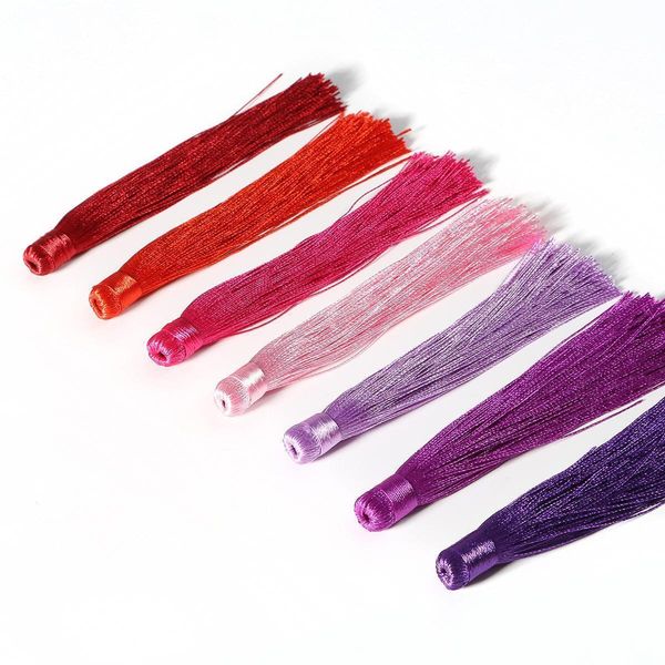 

2pcs polyester silk tassel fringe trim 12cm long cotton tassel for home wedding decoration diy sewing curtains accessories h sqcxjz
