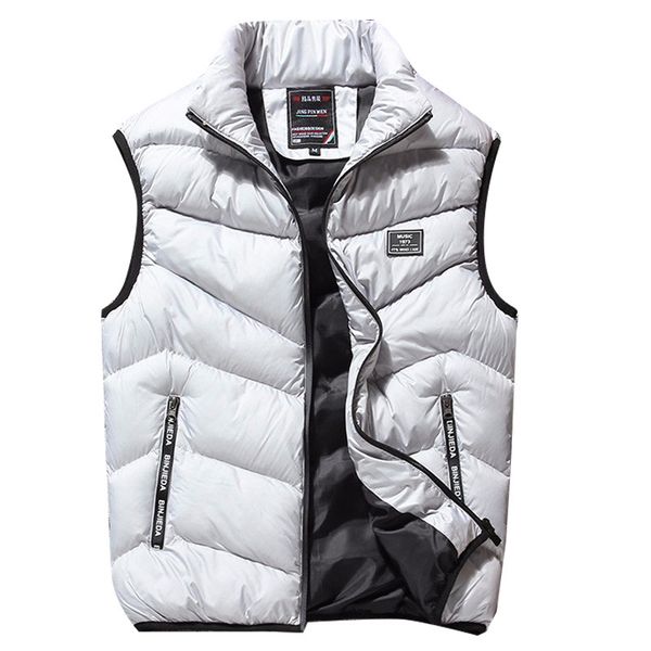 

2020 autumn and winter new white men's youth warm vest prado designer vest fashion men's luxury casual vest jacket, Black;white