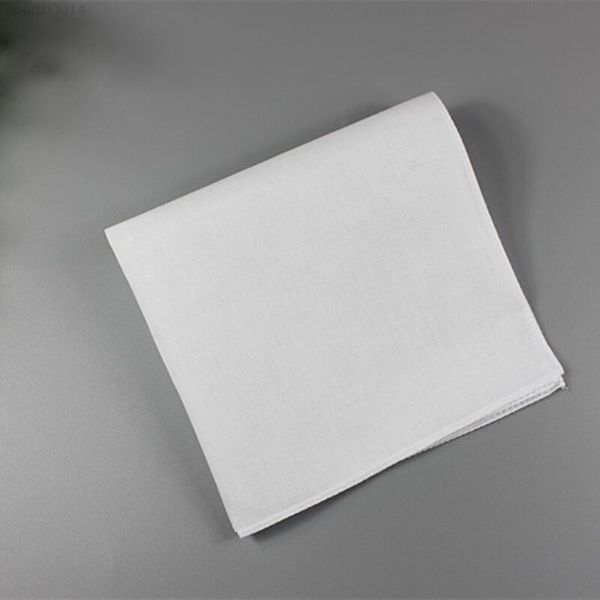 

pure white 100% cotton handkerchiefs women men 28cm*28cm pocket square wedding plain diy print draw hankies dhd1735