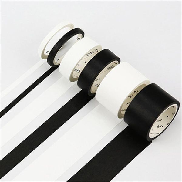 

5pieces/lot 5mm/15mm washi tape solid decorative paper writable adhesive washi masking tape school office supplies stationery adhesive 2016