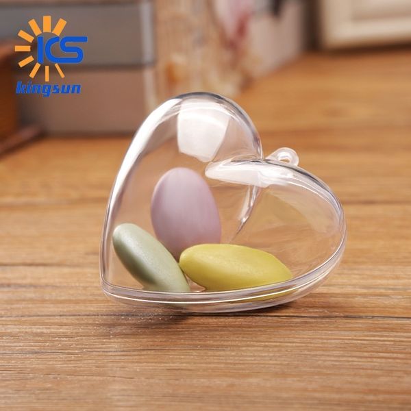 

ljpc0 6.5cmps everlasting boxjewelry candy box ornament transparent plastic heart-shaped creative christmas box hanging ball candy flower he
